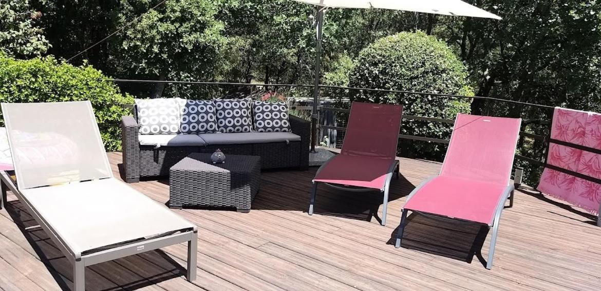 Villa Roulotte avec piscine en Cévennes Monteils  Exterior foto